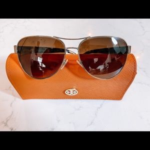 Tory Burch TY6051 Tortoise Aviator Sunglasses